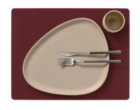 Table Mat Square Nupo L, burgundy