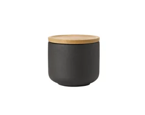 Theo Cup with Coaster, black