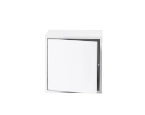 Stacked Medium with Door, white