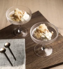 Ripple Champagne Saucers, Set of 2, clear