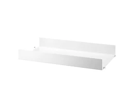 String Metal Shelf High Edge 58 x 30, white