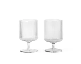 Ripple Wine Glasses, Set of 2, clear