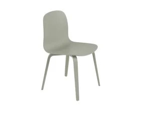 Visu Chair Wood Base, dusty green, STK