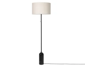 Gravity Floor Lamp, black marble/canvas