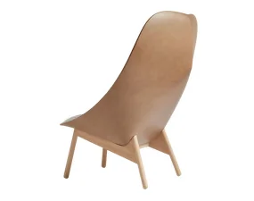 Uchiwa Quilt Armchair, lacquered oak, Mode 009/Sense Nougat