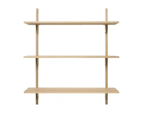 Sector Shelf L/L, natural oak/brass