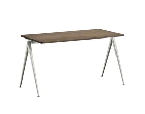 Pyramid Table 01 140x65 Beige Steel, smoked oak