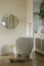 Pond XL Mirror, dark chrome