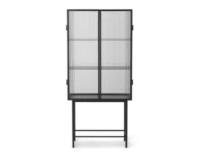 Haze Vitrine Reeded Glass, black