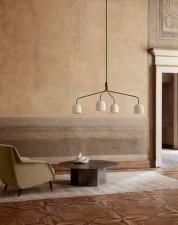 Howard 4 Long Chandelier, bone china