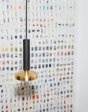 Blend Pendant, jet black/brass