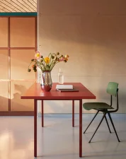 Two-Colour Dining Table 240 cm, maroon red/red