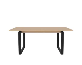 Nord Dining Table 180 cm, black oak / white pigmented oak