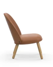 Ace Lounge Chair Oak, Ultra Leather brandy