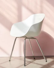 AAC 226 Chair Chromed Steel Base, melange cream