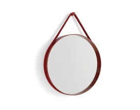 Strap Mirror 50cm, red