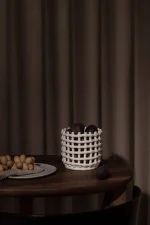 Ceramic Basket Small, off-white