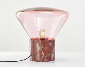 Muffins WOOD 02 PC850 Table Lamp, sunset pink / red marble