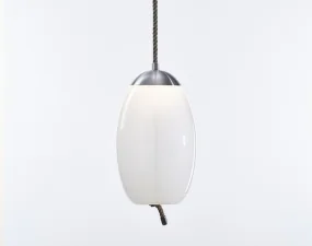 Knot Uovo PC1018 Pendant Lamp, opaline / stainless steel