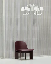Chisel Lounge Chair, dark bordeaux