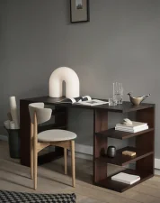 Edre Desk, dark stained pine