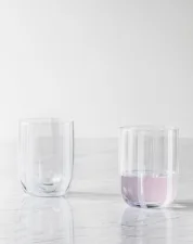 Stripe Glass, white stripes