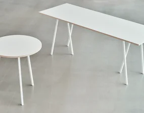 Loop Stand Table Round Ø90, oak/white