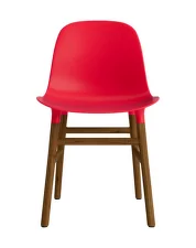 Form Chair Walnut, bright red