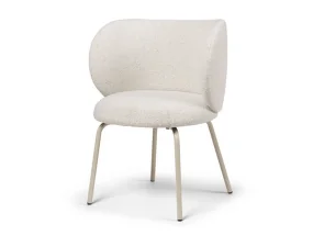 Rico Dining Chair Soft Bouclé, off-white/sand