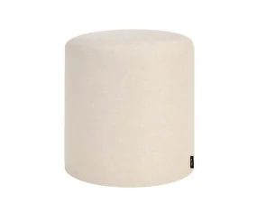 Folk Pouf Tall, cream beige