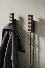 Unda Hooks, set of 2, dark brown