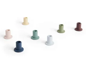 Tube Candleholder Concrete Small, midnight blue