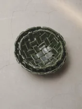 Plait Bowl Ø30, emerald green