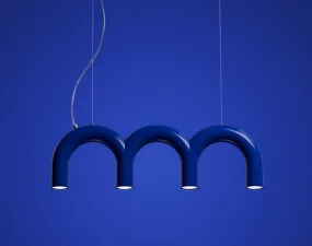 Arch Triplette Pendant, blue