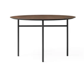 Snaregade Dining Table Round Ø120, dark stained oak