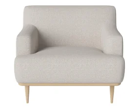 Dover Armchair, white pigmented oiled oak/Adria beige