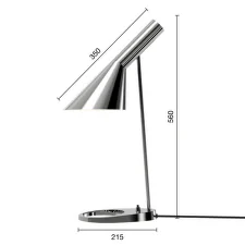 AJ Table Lamp, stainless steel polished