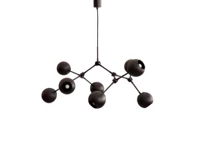 Drop Chandelier Globe Mini, burned black (5m)