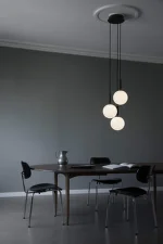 Miira 3 Pendant Large, rock grey/opal