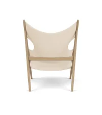 Knitting Lounge Chair Textile, natural oak/Logan Jasmine