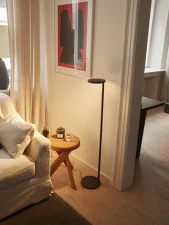 Oblique Floor Lamp, matte brown