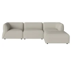 Arke Garden Corner Sofa 3 Modules with Pouf Right, sand