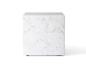 Plinth Side Table Cubic, Carrara