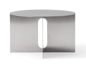Androgyne Side Table Ø63, brushed steel