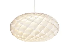 Patera Oval Pendant Light, white