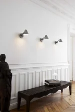 NJP Wall Lamp Short, light aluminium grey