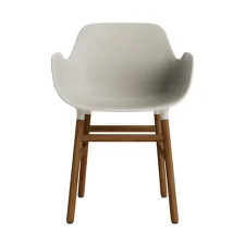 Form Armchair Walnut, light grey
