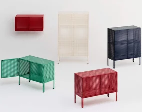 Perforated Cabinet Floor Small, steel blue