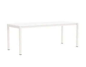 Annex Flush Table 200x80, cream white/white laminate