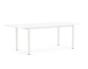 Annex Overhang Table 220x90, cream white/white laminate